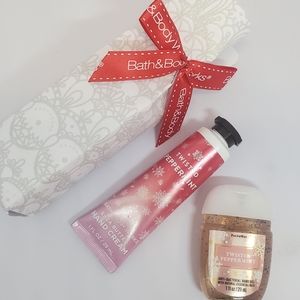 NEW Bath & Body Works Twisted Peppermint Hand Cream and PocketBac 2 pack in box